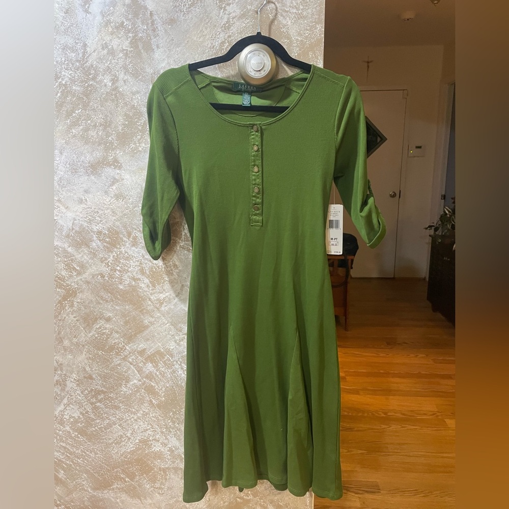 NWT RALPH LAUREN GREEN DRESS